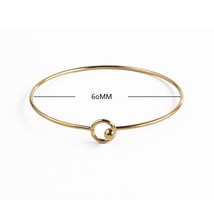 ZMZY Cuff Bangles Stainless Steel Charm Bracelets for Women Silver Color Gold Ci - £8.35 GBP
