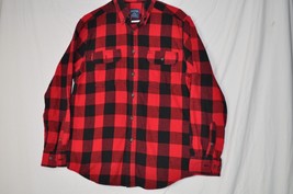 FADED GLORY Buffalo Plaid Flannel Shirt Men M Red Black Check Lumberjack... - $14.80