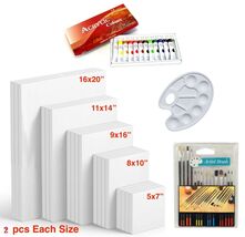 38 Piece ARTIST STARTER PACK - 10 Framed Canvases - Paints - Brushes - P... - $636.73 MXN