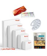 38 Piece ARTIST STARTER PACK - 10 Framed Canvases - Paints - Brushes - P... - $34.99