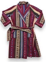 Vtg Southwestern Striped Lounge Heavy Knit Bath Robe One Size Fits All -... - £68.92 GBP