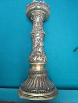 Column Tower Ceramic Candle Holder Repousse with RED Grapes 15&quot; - $46.05