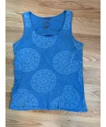 Danskin Now women athletic gym workout sleeveless tank top blue size L 1... - $405.16 MXN