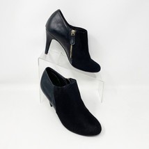 Dexflex Womens Black Comfort Faux Suede Zip Heel Bootie, Size 6.5 - $24.70