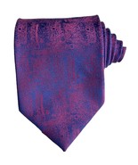 Boss Hugo Boss Mens 100% Silk Tie Iridescent Purple w/ Geometric Squares... - £33.73 GBP