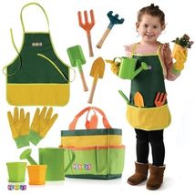 Kids Gardening Tool Set 12 PCS with Watering Can and Tote Bag - $33.45