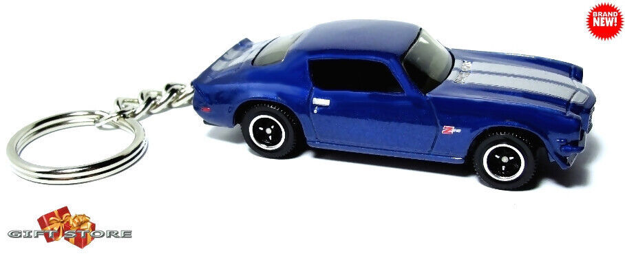 RARE KEYCHAIN 1970~71~72~73 BLUE CHEVY CAMARO Z-28 CUSTOM Ltd GREAT GIFT Item image 4
