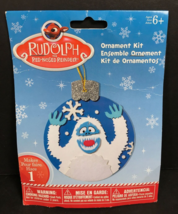 Abominable snowman Rudolph red nosed reindeer ornament kit, foam Christmas craft - £8.12 GBP