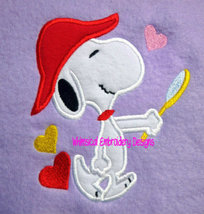 Snoopy Valentines Sleuth Appliques Machine Embroidery Design - £3.19 GBP
