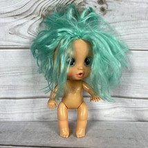 IMC Toys Cry Babies Dressy Kristal Doll 12&quot; Tall Turquoise Blue Hair NO CLOTHING - £15.97 GBP