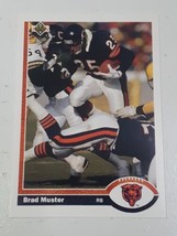 Brad Muster Chicago Bears 1991 Upper Deck Card #208 - £0.78 GBP