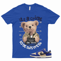 CRIME T Shirt to Match Dunk Low Blue Suede Tan Cream Midnight Navy Royal 1 Bagel - £20.25 GBP+