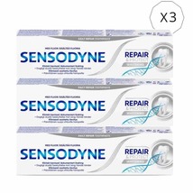 3 x Sensodyne Repair & Protect Whitening Toothpaste 75 ml /  2.5 fl oz  - £33.81 GBP