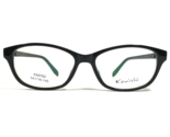 Konishi Eyeglasses Frames KA5762 C1 BLACK Polished Silver Faux Pearls 54... - $46.53