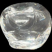 Vintage Orrefors Sweden Crystal FAT CAT Paperweight Art Glass Figurine U55B - £18.98 GBP