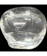 Vintage Orrefors Sweden Crystal FAT CAT Paperweight Art Glass Figurine U55B - £19.24 GBP