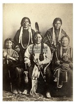 Chief Sitting Bull And His Family Native Americans 5X7 Photo - £6.77 GBP