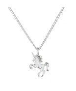 New Silver Unicorn Pendant Necklace, Life Is Magical, Unicorn Jewelry, E... - £12.10 GBP