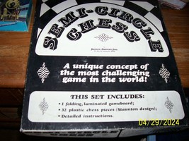 1972 James-Games Inc Semi -Circle Chess Set MIB RARE - $50.00