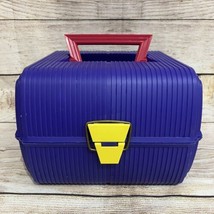 Vtg Sassaby Makeup Cosmetic Case Organizer Box Purple Yellow Red Model 102-03 - £23.98 GBP