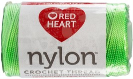 Red Heart Nylon Crochet Thread Size 18-Neon Bright Green - $18.71