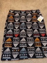 LuLaRoe Cassie Pencil Skirt Women Sz 3XL geometric Black &amp; White Aztec Print NWT - £8.85 GBP