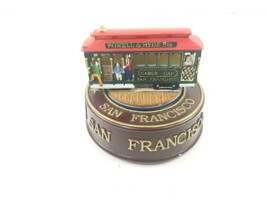 San Francisco Cable Car Cart Rotating Music Box Plays Tune City by the Bay 1999 - £15.67 GBP