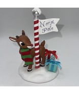 Rudolph The Red Nose Reindeer North Pole Table Top 6.5” EUC Rare - £30.41 GBP