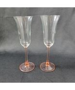 Set of 2 Cristal D&#39;Arques France AMERICANA ROSE Crystal Champagne Flutes... - €14,57 EUR