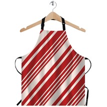 Red And Cream Stripes Aprons Christmas Traditional Pattern Candy Cane Colors Wat - £22.13 GBP