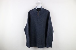 Vintage Pendleton Mens Large Thrashed Washable Wool Knit Half Zip Sweate... - $39.55