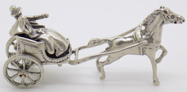 Vintage Italiano Hecho a Mano Genuino Plata Sólo Married &amp; Horse Figura - £34.47 GBP