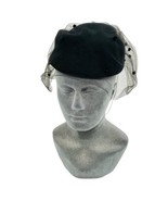 Vtg Street Smart by Betmar Black Wool Ladies Pill Box Hat Polka Dot Toil... - $46.63