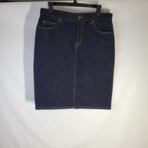 Womans LRL Lauren Jeans Co Ralph Lauren Dark Denim Jean Skirt Size 8 - £20.46 GBP