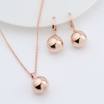 Irina New Arrivals 585 Rose Gold Color Spherical Ball Geometric  Dangle Earrings - £18.45 GBP