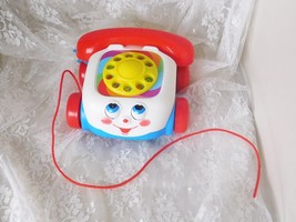 2000 Fisher Price Pull Along Chatter Phone Classic Toddler Baby Toy - Mattel - £7.46 GBP
