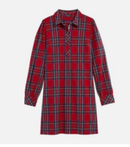 New women's size M VineyardVines Christmas tartan plaid poplin popover d... - $82.14