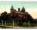 Collegiate Institute Windsor Ontario Canada 1911 UDB Postcard D20 - £3.84 GBP