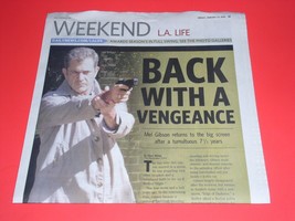 Mel Gibson Newspaper Supplement Vintage 2010 Edge Of Darkness - £11.58 GBP