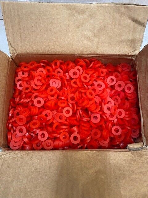 Box of 1000 Red Rubber Washers/Grommets 20mm OD 10mm ID (1000 Quantity) - $255.85