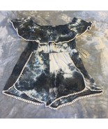 Size XL J for Justify Black White Tie Dye Off Shoulder Shorts Romper One... - £17.30 GBP