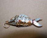 Vintage Cloisonne Enamel Fish Articulated 1 3/4&quot; - $13.48