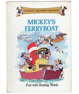 VINTAGE 1988 Disney Mickey Mouse Mickey&#39;s Ferryboat Hardcover Book  - £11.82 GBP