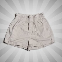 CI Sono Stretchy Waist Shorts ~ Sz M ~ Beige ~ High Rise ~ 3&quot; Inseam - $17.09