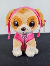 Ty Beanie Boos Paw Patrol SKYE the Dog 6&quot; Beanbag Plush Toy w/ Glitter E... - £8.64 GBP