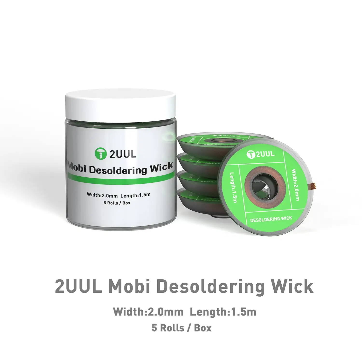 2UUL DW01 Desoldering Wick 2015 Clean Soldering Rosin For PCB Repair Phone Maind - £41.55 GBP