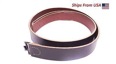 WWII German Army Heer Black Leather Belt Enlisted Mans EM Repro-100 cm - $20.56