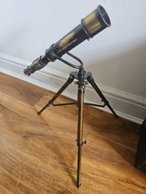 WW2 Kriegsmarine Bismarck Battleship brass telescope on tripod 10 inch - $205.36
