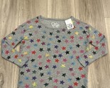 Women&#39;s Chaser Gray Star Print Long Sleeve Pullover Sweatshirt Sz S Small - $29.69