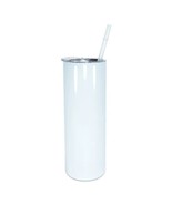 30oz Blank White Stainless Steel Straight Sublimation Tumbler kit W/Straw - $12.02 CAD+